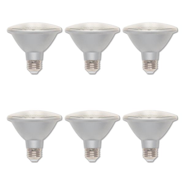 Westinghouse Bulb Fld LED Dimmable 10W 120V PAR30 Srt Nk 3000K Bright White E26 Med Bs, 6PK 5180020